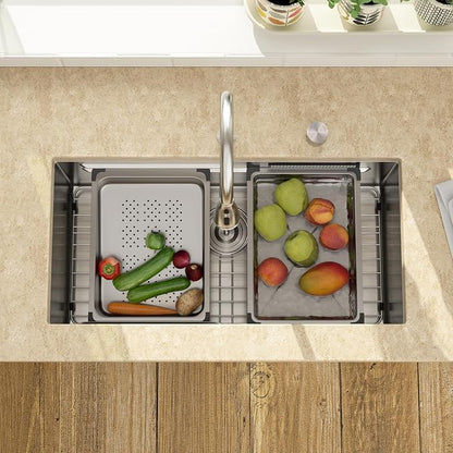 Lordear 33" Undermount Waterfall kitchen Sink - Image 2
