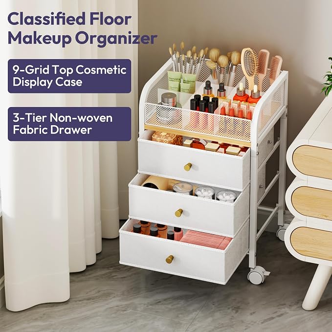 SWTYMIKI Rolling Makeup Organizer Cart - Image 6
