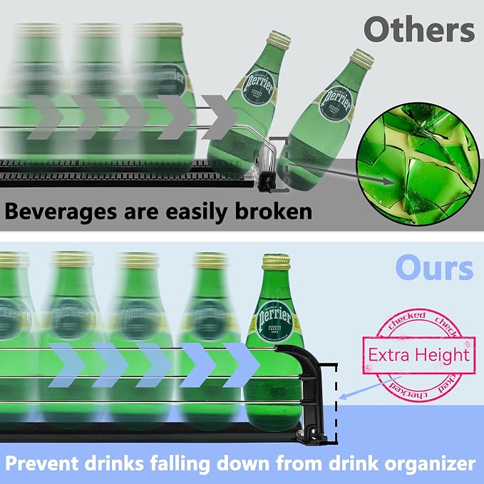 Drink Organizer for Fridge, Soda Can Organizer for Fridge, Self-Pushing Glide - Image 4