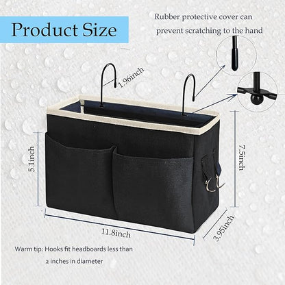 Bedside Caddy Bedside Hanging Storage Basket Multi-Function Organizer Caddy - Image 2