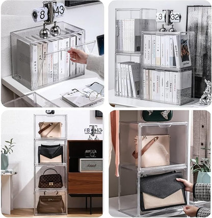 Clear Stackable Plastic Storage Bins - Image 2