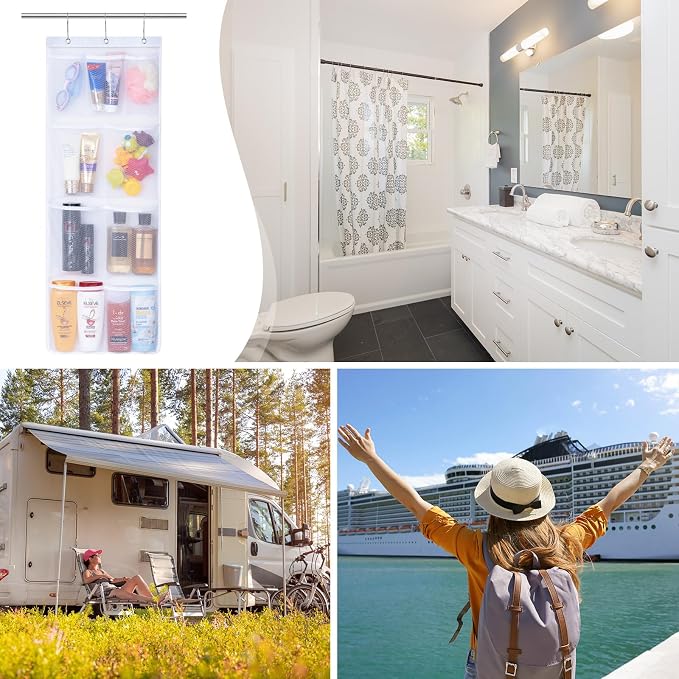 Lifewit Cruise Essentials Shower Caddy Must-Have, 9 Pockets Hanging Bathroom - Image 8