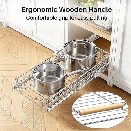 Pull out Cabinet Organizer, Heavy Duty Smooth Sliding Under Cabinet Shelves - Image 7