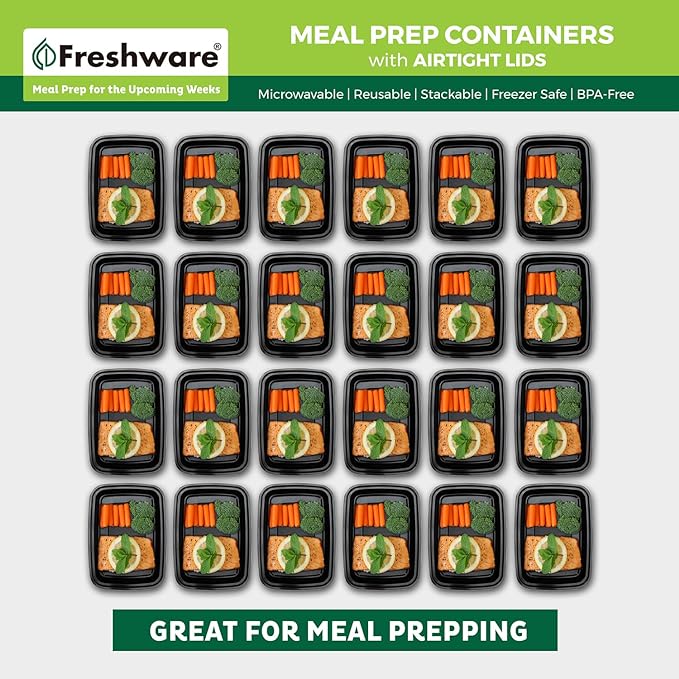 Freshware Meal Prep Containers 1 Compartment - Image 3