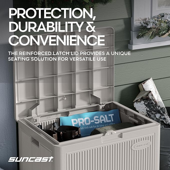 Suncast 22-Gal. Waterproof Resin Small Outdoor Patio Deck Box - Image 5