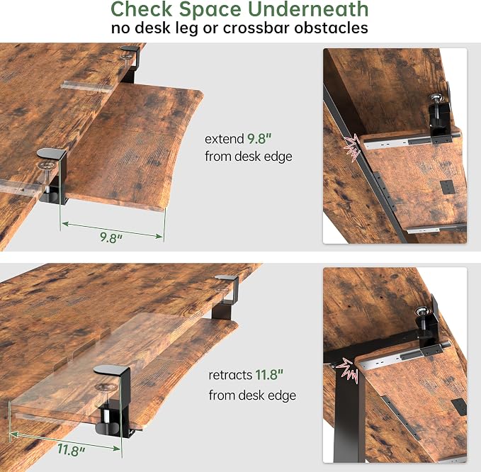 Extra Large Keyboard Tray Under Desk - Image 6
