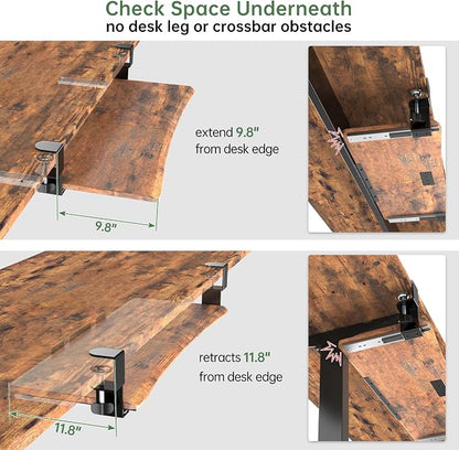 Extra Large Keyboard Tray Under Desk - Image 6