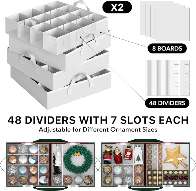 Simple Houseware 128 Christmas Ornament Storage Box - Image 4