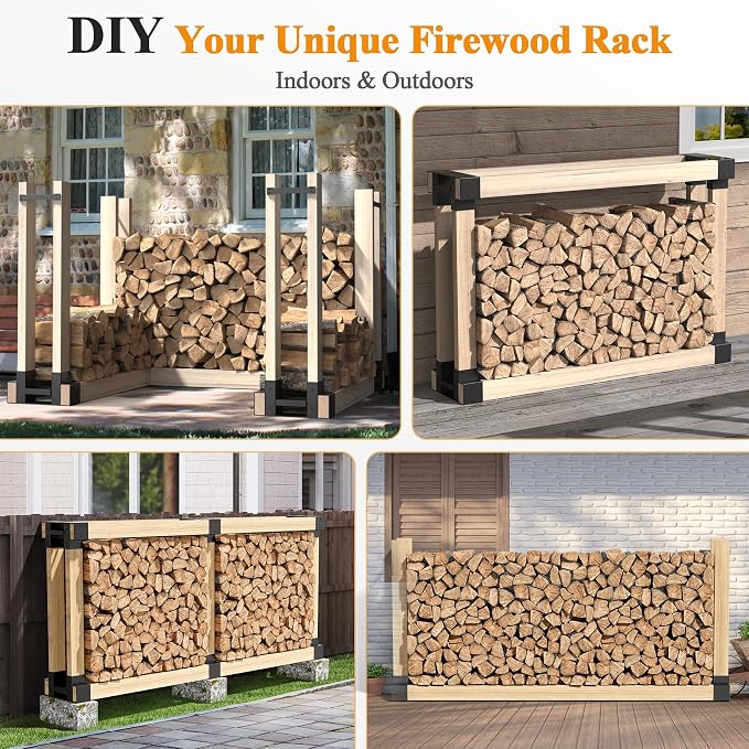 Mr IRONSTONE Firewood Rack Outdoor Indoor, Adjustable to ANY Length Firewood - Image 5