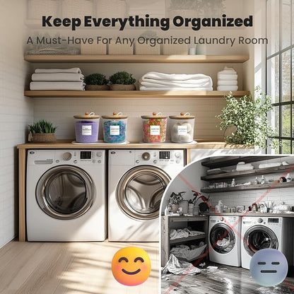 2 Pack Laundry Pods Container, Laundry Room Organization and Storage Jars - Image 6