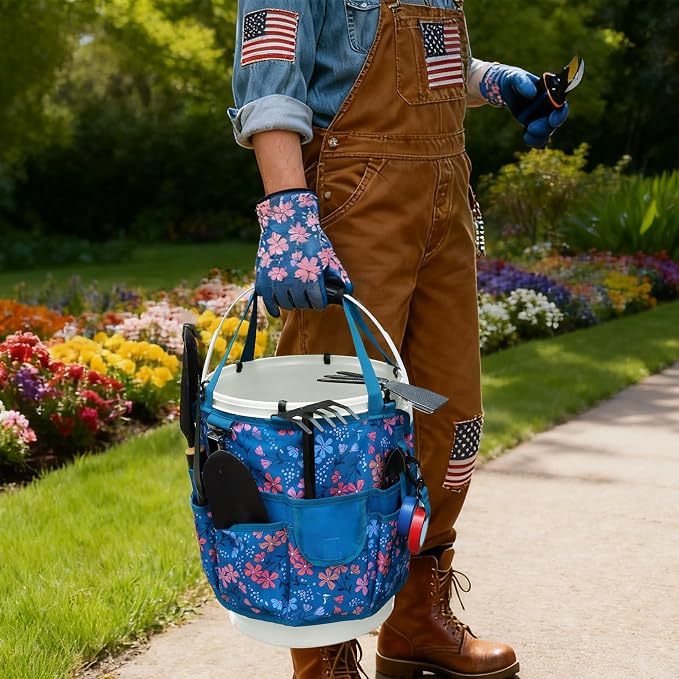 KUNN Bucket Organizer 5 Gallon 18-Pocket Tool Bucket Bag - Image 7