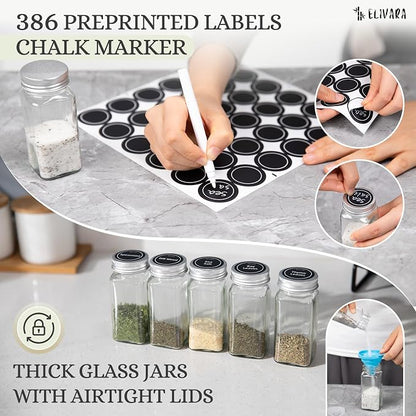4-Tier Spice Rack Organizer Set – Wall Mounted or Countertop – Includes 28 - Image 6