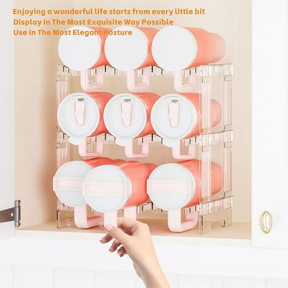 Yieach Stackable Water Bottle Organizer - Image 2