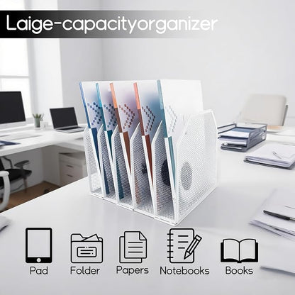 Adjustable Desk File Organizer, Detachable Office Folder Organizer, Compact - Image 5