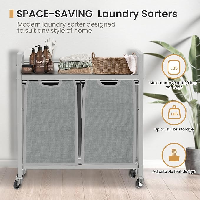 Laundry Hamper, Laundry Basket, Laundry Sorter - Image 7