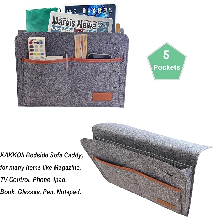 Bedside Caddy, Sofa Caddy, Storage Organizer Pocket - Image 4
