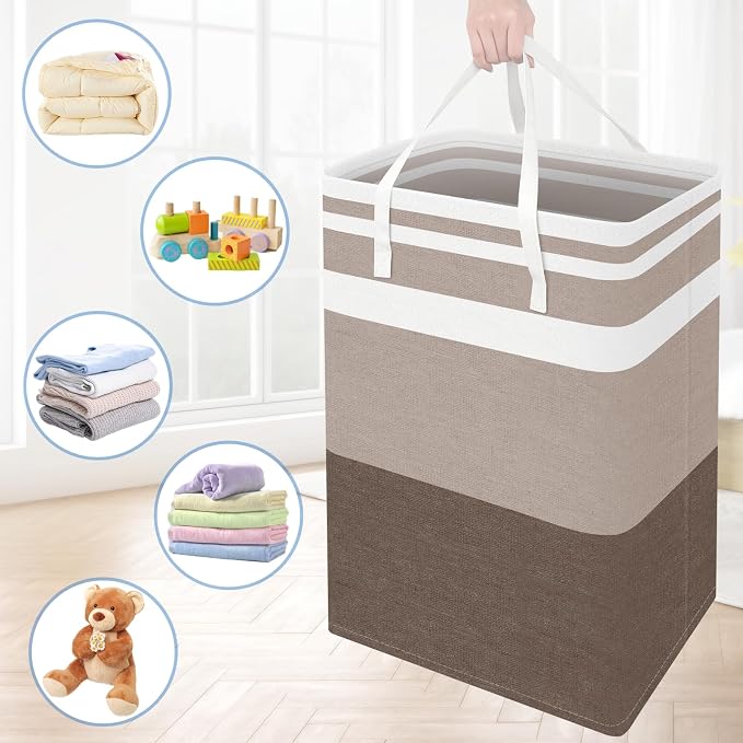 BlissTotes 3-Pack Laundry Basket, Freestanding＆Waterproof Laundry Hamper - Image 7