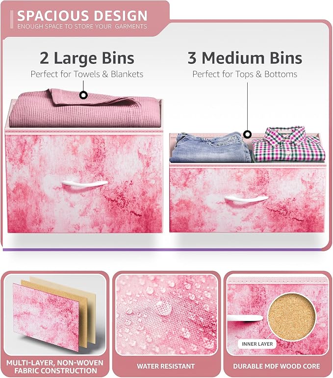 Sorbus Kids Dresser with 5 Drawers - Image 5
