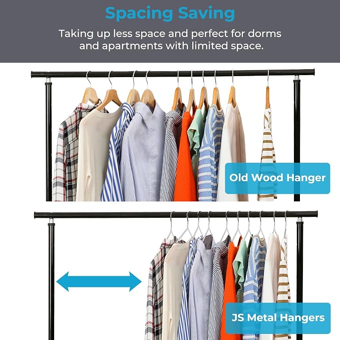 JS Hanger Metal Hangers 16.5" Coat Hangers - Image 5