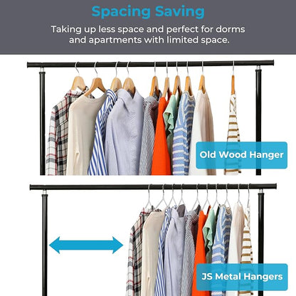 JS Hanger Metal Hangers 16.5" Coat Hangers - Image 5