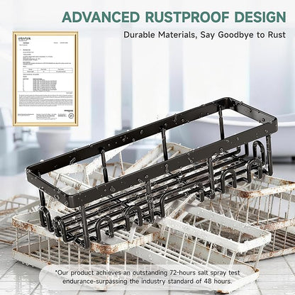 Veken Shower Caddy 6-Pack, Advanced Rustproof Design, No Drilling Adhesive - Image 4