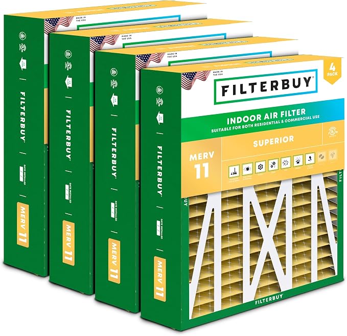 Filterbuy 17.5x21x5 Air Filter MERV 11 Superior Pet & Allergy Defense, by Filterbuy