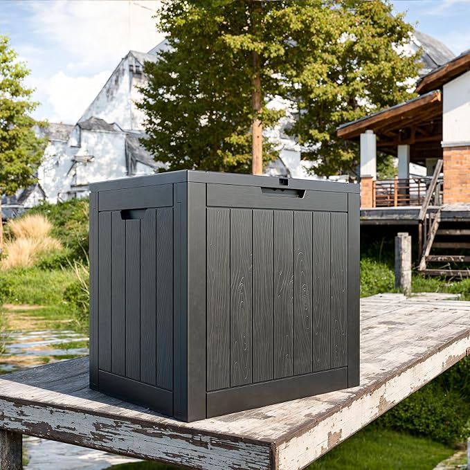 30 Gallon Outdoor Deck Box, Storage Lockable Waterproof Patio Furniture - Image 4