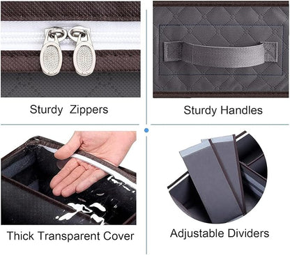 Under Bed Shoe Storage Organizer, Sturdy Structure, Adjustable Dividers - Image 3