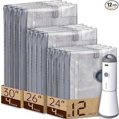 Vacbird 12 Pack Vacuum Bags for Travel by Vacbird