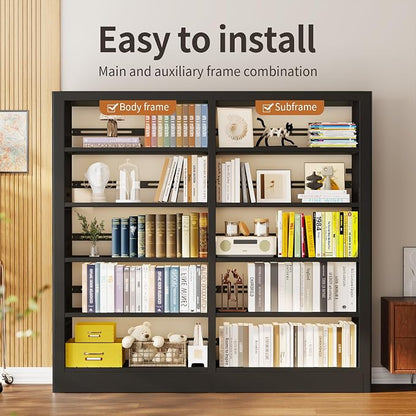 5-Tier Bookcase and Bookshelf, Freestanding Bookshelves - Image 4