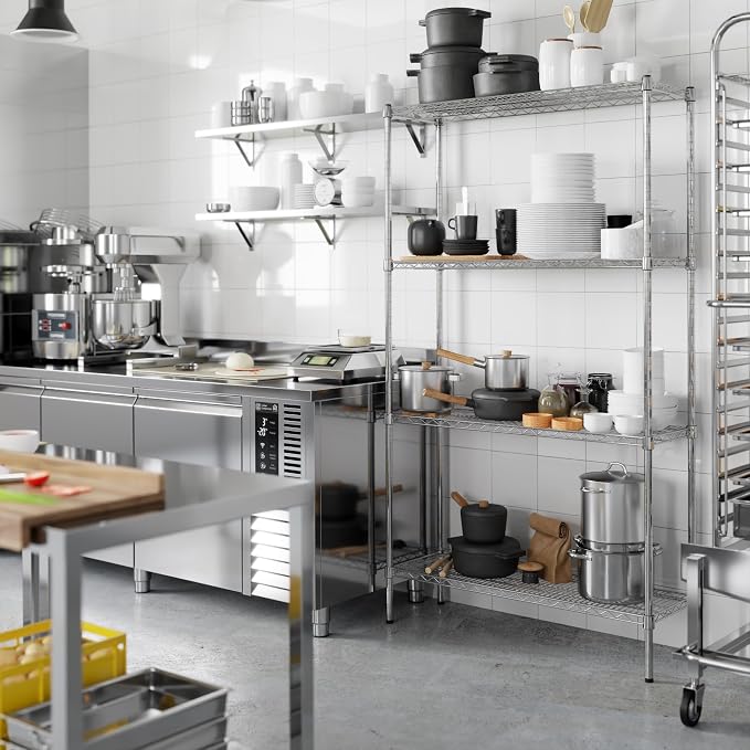 14" Deep x 42" Wide x 74" Height Wire Shelving Kit | 4-Tier | NSF Commercial - Image 8