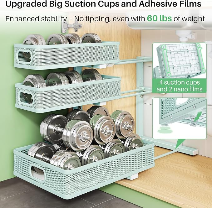 Under Sink Organizer, Slide out Storage Drawer Rack - Image 7