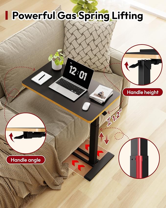 SANODESK Medical Adjustable Overbed Bedside Table - Image 3