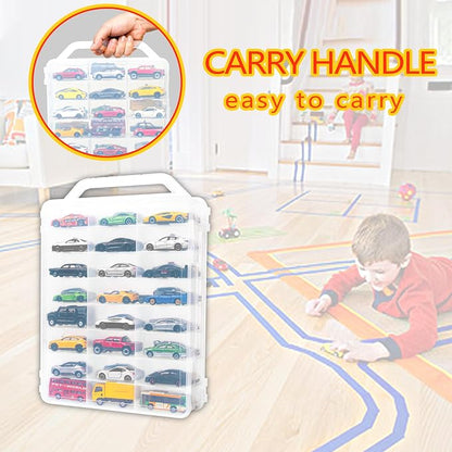 YYDS 48-Car Storage Case with Handle, Double-Sided Organizer - Image 4