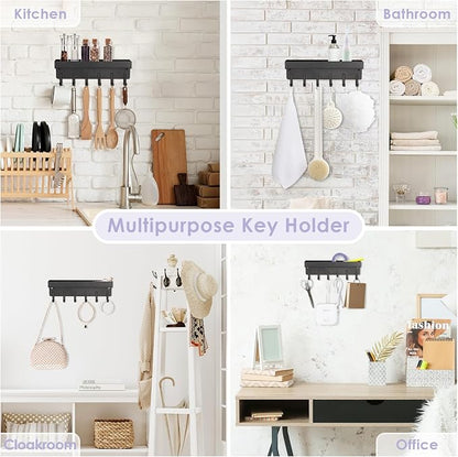 VIS'V Key Holder Wall Mount, Adhesive Key Rack - Image 7