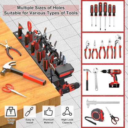 Metal Screwdriver Organizer, Wall Mount Plier Organizer Hammer Holder, Hand - Image 3