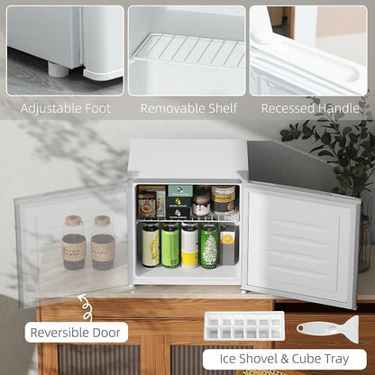 HOMCOM Mini Freezer Countertop, 1.1 Cu.Ft Compact Upright Freezer - Image 5