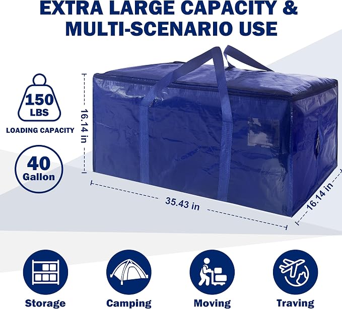 4 Pack Extra Heavy Duty Large Moving Bags - Image 2