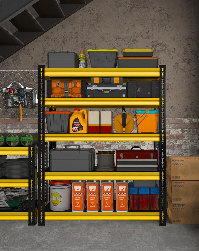 48" W Garage Storage Shelves Heavy Duty, 2800LBS Loads Adjustable Garage - Image 2