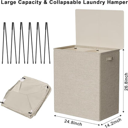 WOWLIVE 154L Double Laundry Hamper - Image 5