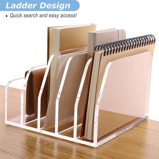 SANRUI Acrylic Desk File Organizer Holder - Image 3