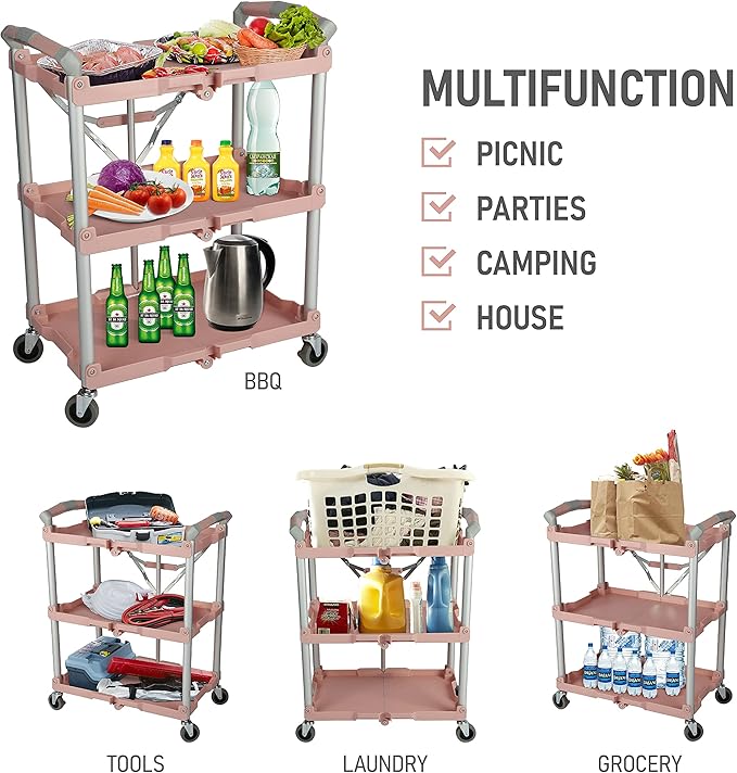 Olympia Tools 89-350 Pack-N-Roll Folding Collapsible Service Cart, 150LB - Image 7
