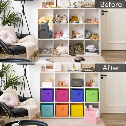 GRANNY SAYS 11 Inch Cube Storage Bins, Colorful Cube Storage Organizer - Image 8