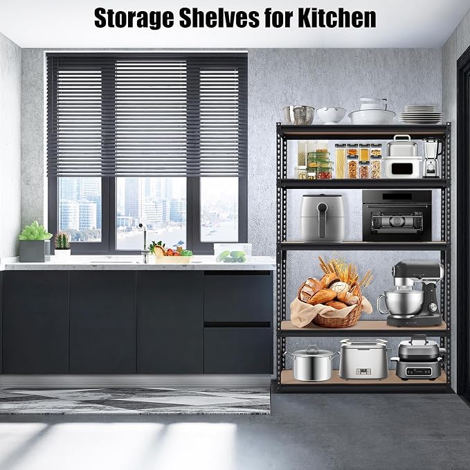 Takywep Heavy Duty Storage Shelves 48" x 24" x 72", 5 Tier Durable Metal - Image 2