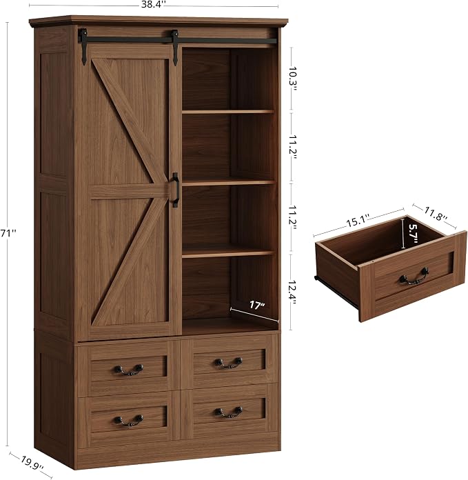 IRONCK Armoire Wardrobe Closet - Image 5