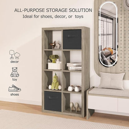 Bookshelf Cube Storage Organizer, 8-Cube Shelf Bookcase - Image 6