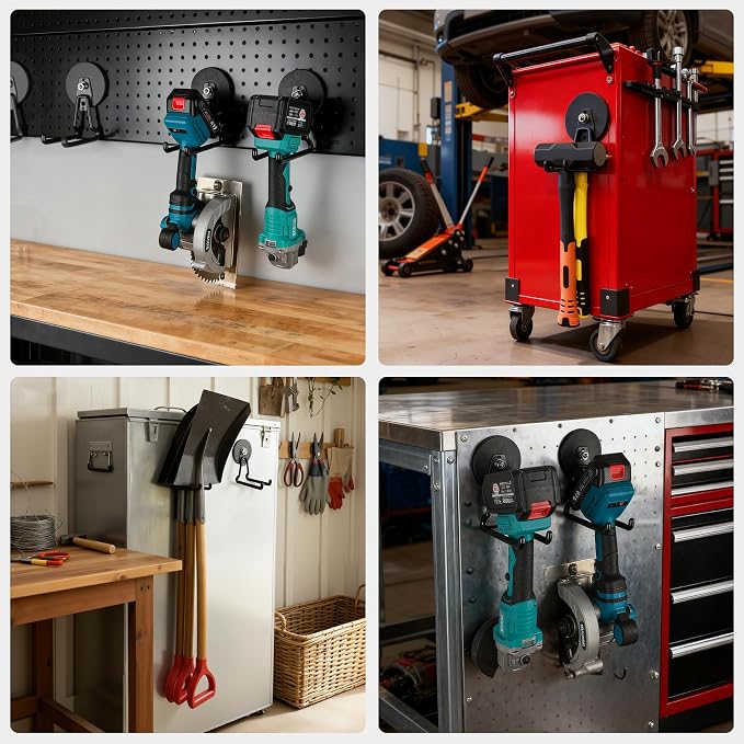 MUTUACTOR New Upgraded Magnetic Hooks Heavy Duty, 40lbs Anti-Scratch Garage - Image 7