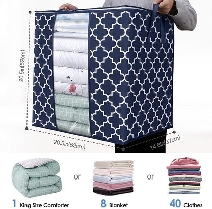 WISELIFE Storage Bags 2 Pack/100L Large Blanket Clothes Organization and - Image 2