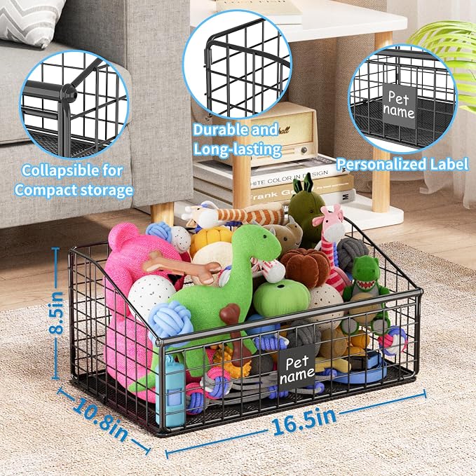 Kaiferty Indestructible Dog Toy basket, Medium Toy Box - Image 8