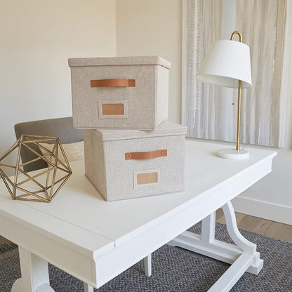 Decorative File Organizer Box Set of 2 - Image 3